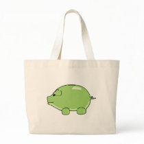 Green Pig Canvas Bags
