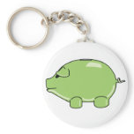 Green Pig Keychain