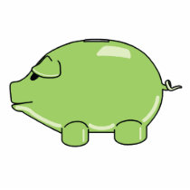 Green Pig Ornament Photo Sculpture
