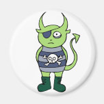 Green Pirate Monster Fridge Magnets