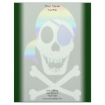 Green Pirate Skull Letterhead