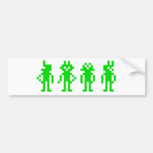 Green pixel robots adhésifs pour voiture
