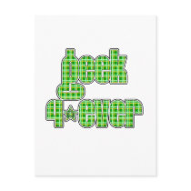 Green Plaid Geek 4ever Postcard