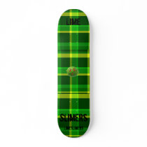 green plaid, green plaid, green plaid, lime, Li... Skate Board