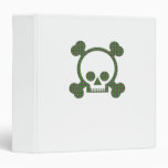 Green Plaid Skull 3 Ring Binder