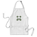 Green Plaid Skull Aprons
