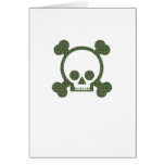 Green Plaid Skull Card