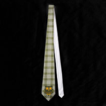 Green Plaid Tie with Owl Award Winner ties