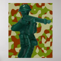Green Plastic Army Man Print