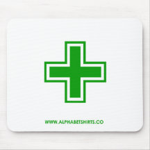 Green Plus Mousepad