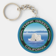 Green Polar California Key Chains