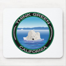 Green Polar California Mouse Mats