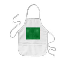 Green polka dots apron