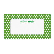 Green Polkadot Custom Shipping Label