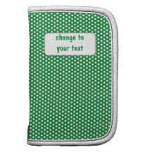 Green Polkadot Folio Planners