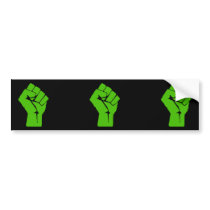 Green power bumper stickers