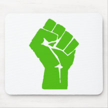 Green power mouse pads