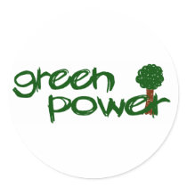 Green Power Stickers