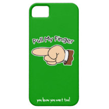 Green Pull My Finger iPhone5 Case iPhone 5 Case
