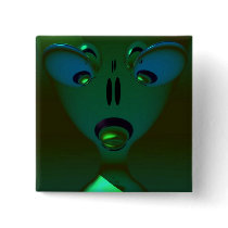 Green Queen Alien, Abstract Art