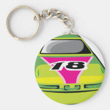 green race car key chain
