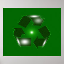 Green Recycle Logo Huge Poster  Print