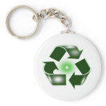 Green Recycle logo Keychain
