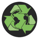 Green Recycle Recycling dark stickers