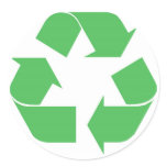 Green recycle stickers