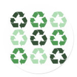 Green Recycle Symbols stickers