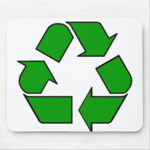 Green Recycling Symbol Mouse Pad
