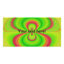 Green red ball custom photo card