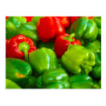 Green Red Bell Peppers City Farmer's Market KC Postcard