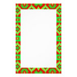green red holiday pattern stationery design