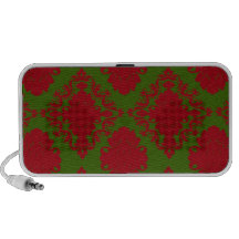green red romantic christmas damask mini speaker