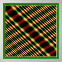 Green Red Yellow Vibrations Posters