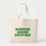 Green Reduce Reuse and Recycle Tote Bags