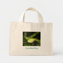 Green Reed Frog Canvas Bags