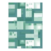 Green Reflections Abstract posters