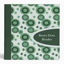Green Retro Dots 2" Designer Binders