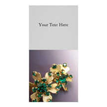 Green Rhinestone Photo Cards
