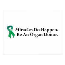 Green Ribbon Miracle Postcard