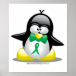 Green Ribbon Penguin posters