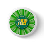 Green ribbon rosette 4th place button