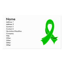 Green Ribbon Stylish Ribbon Business Card