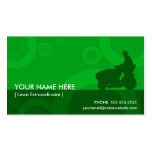 green rings mowing business card template