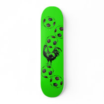 Green Rooster Abstract. Skate Board Decks