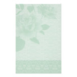 Green Rose and Lace Paper Stationery