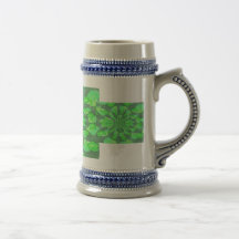 Green Roses Pattern Coffee Mugs
