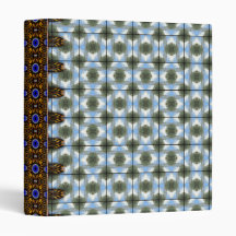 Green Round Bushes Grid 3 Ring Binder